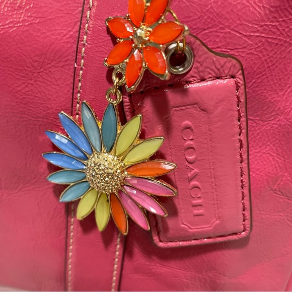 Coach Pink Patent Leather East/West Tote Bag - Picture 5 of 15